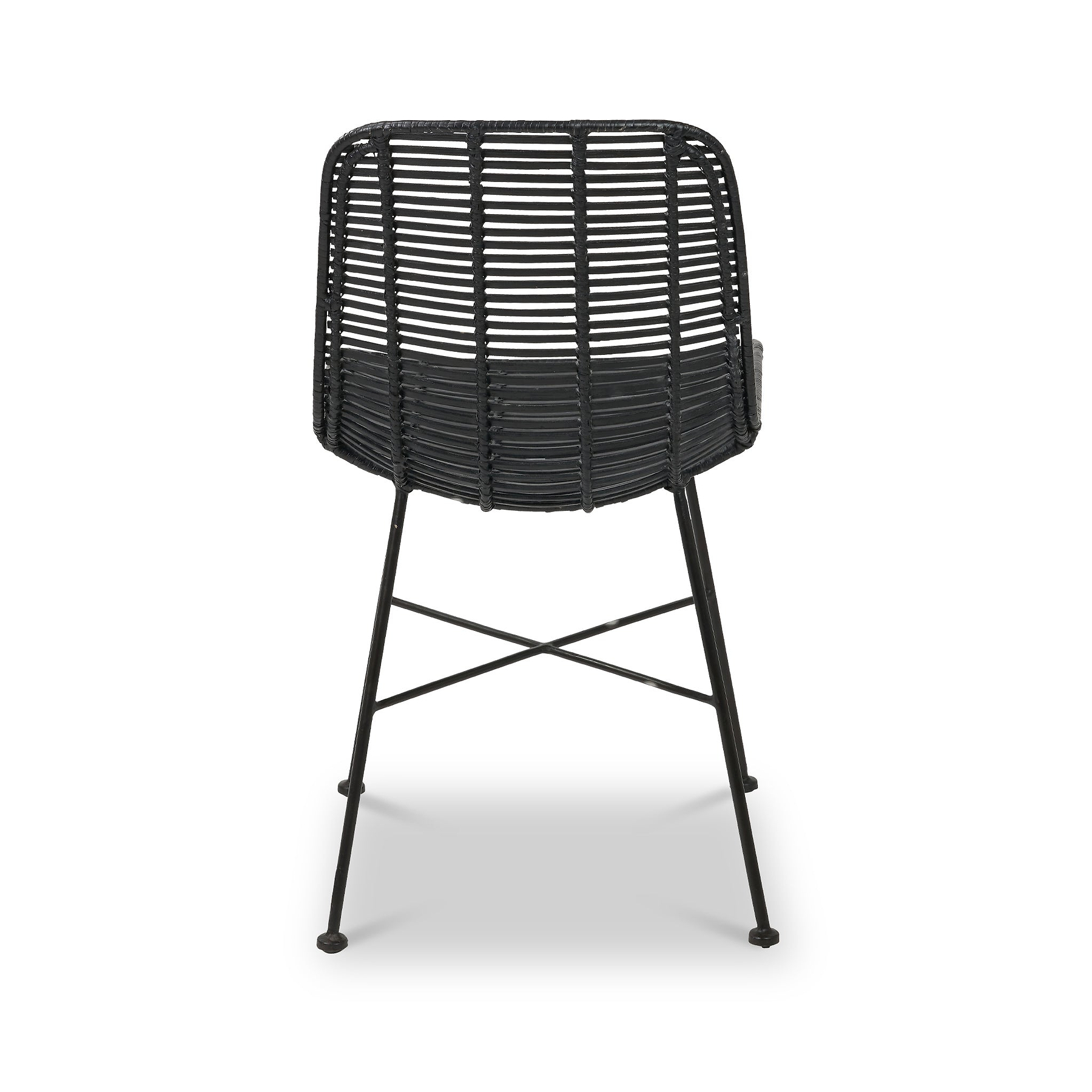 Rattan Core Dining Chair Black from Roseland Furniture