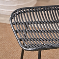 Rattan Core Dining Chair Black from Roseland Furniture