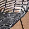 Rattan Core Dining Chair Black from Roseland Furniture