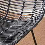 Rattan Core Dining Chair Black from Roseland Furniture
