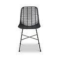 Rattan Core Dining Chair Black from Roseland Furniture