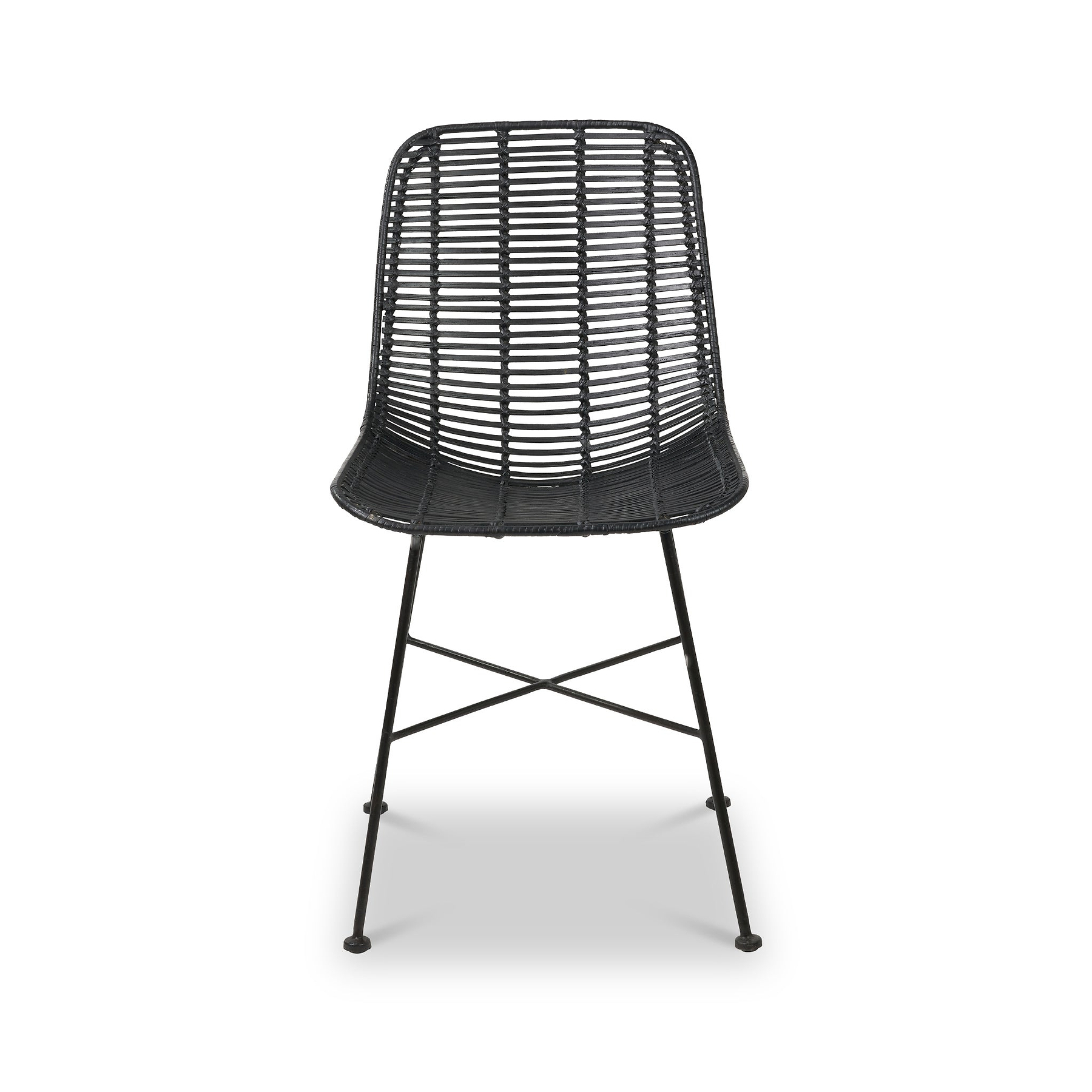 Rattan Core Dining Chair Black from Roseland Furniture