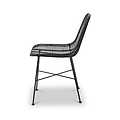 Rattan Core Dining Chair Black from Roseland Furniture