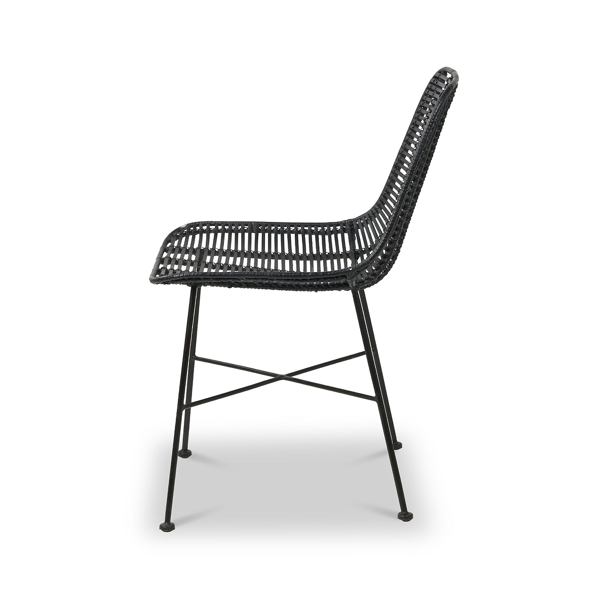 Rattan Core Dining Chair Black from Roseland Furniture