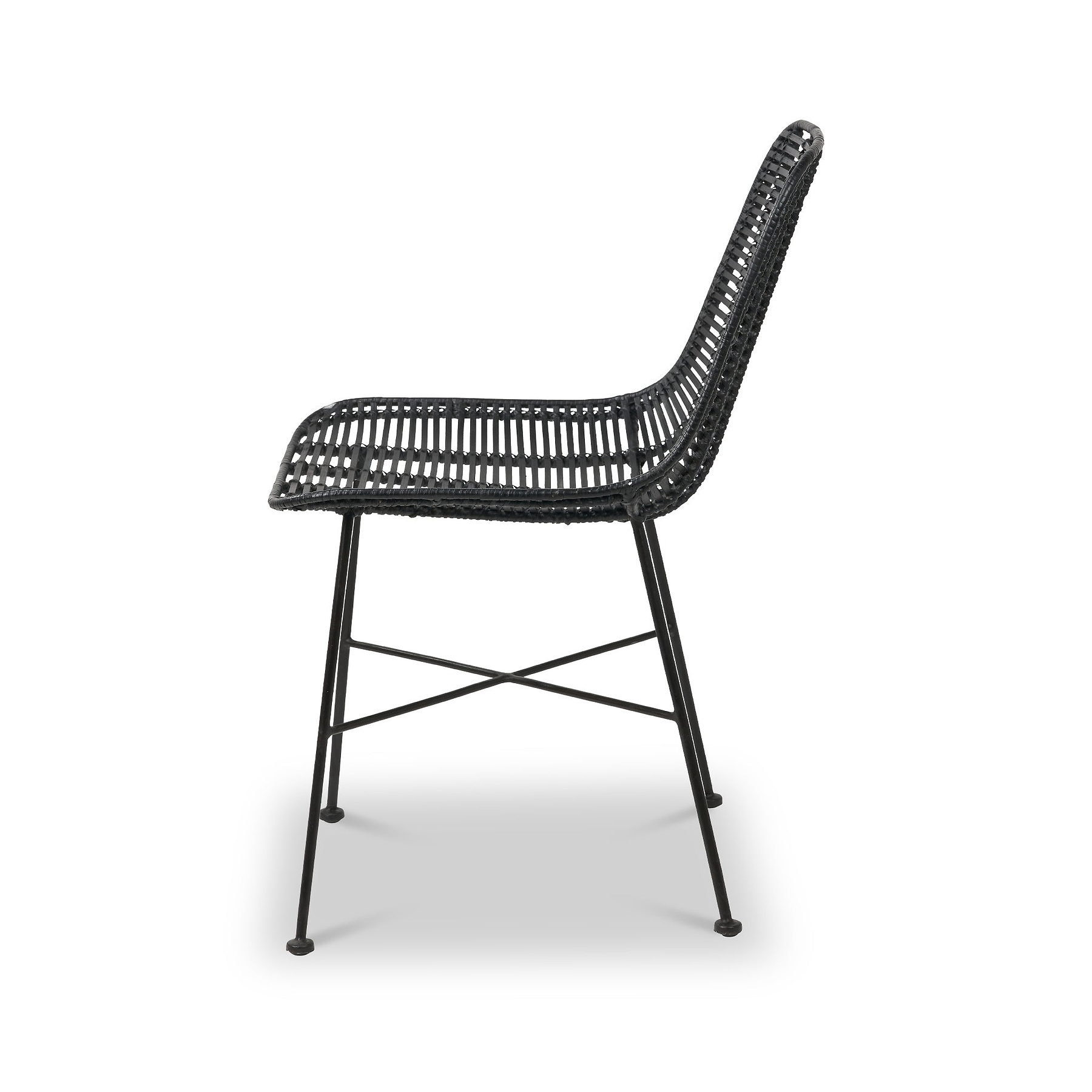 Rattan Core Dining Chair Black from Roseland Furniture