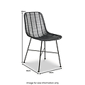 Rattan Core Dining Chair Black from Roseland Furniture
