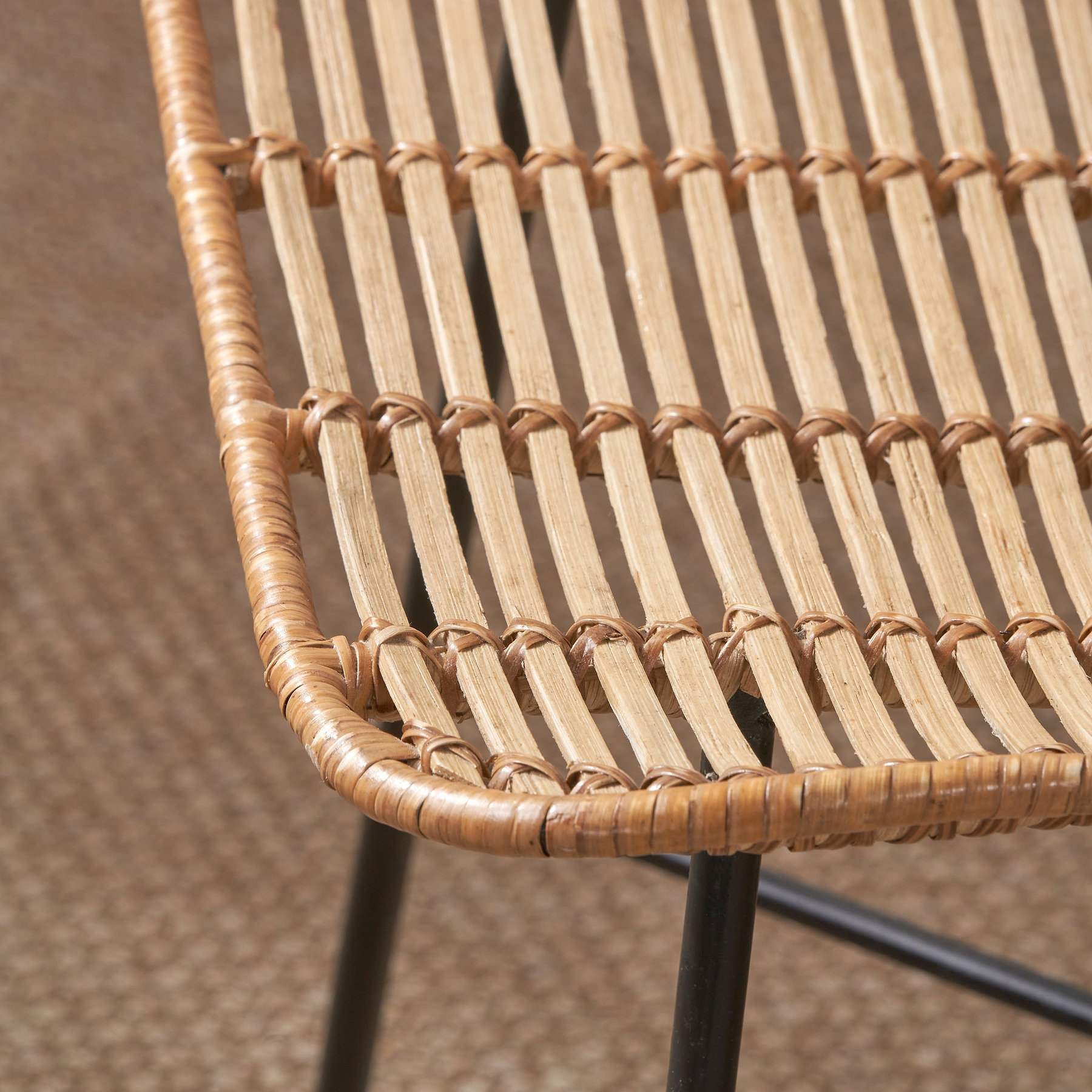 Rattan Core Dining Chair Natural from Roseland Furniture