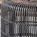 Rattan Core Stool Black from Roseland Furniture