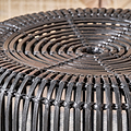 Rattan Core Stool Black from Roseland Furniture