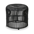Rattan Core Stool Black from Roseland Furniture