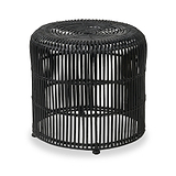 Rattan Core Stool Black from Roseland Furniture