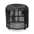 Rattan Core Stool Black from Roseland Furniture