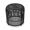 Rattan Core Stool Black from Roseland Furniture