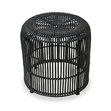 Rattan Core Stool Black from Roseland Furniture