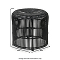 Rattan Core Stool Black from Roseland Furniture