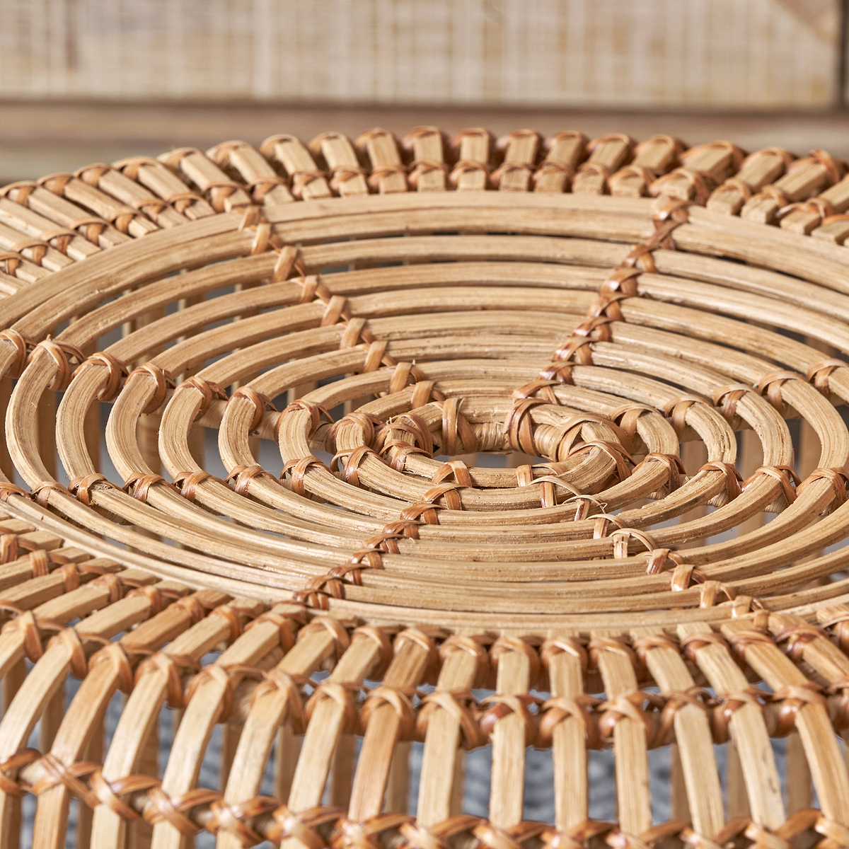 Rattan Core Stool Natural from Roseland Furniture