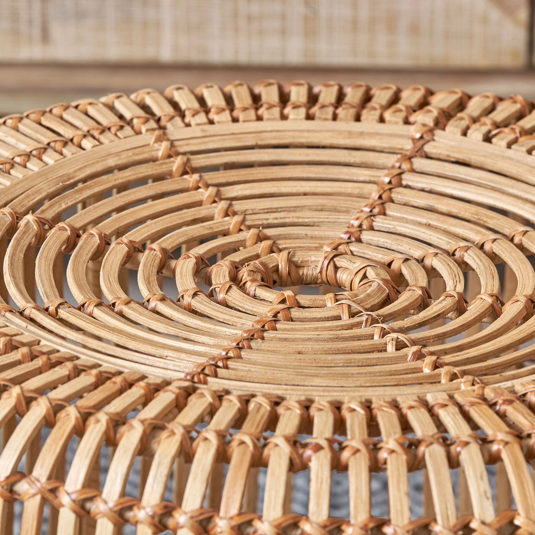 Rattan Core Stool Natural from Roseland Furniture