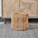 Rattan Core Stool Natural from Roseland Furniture