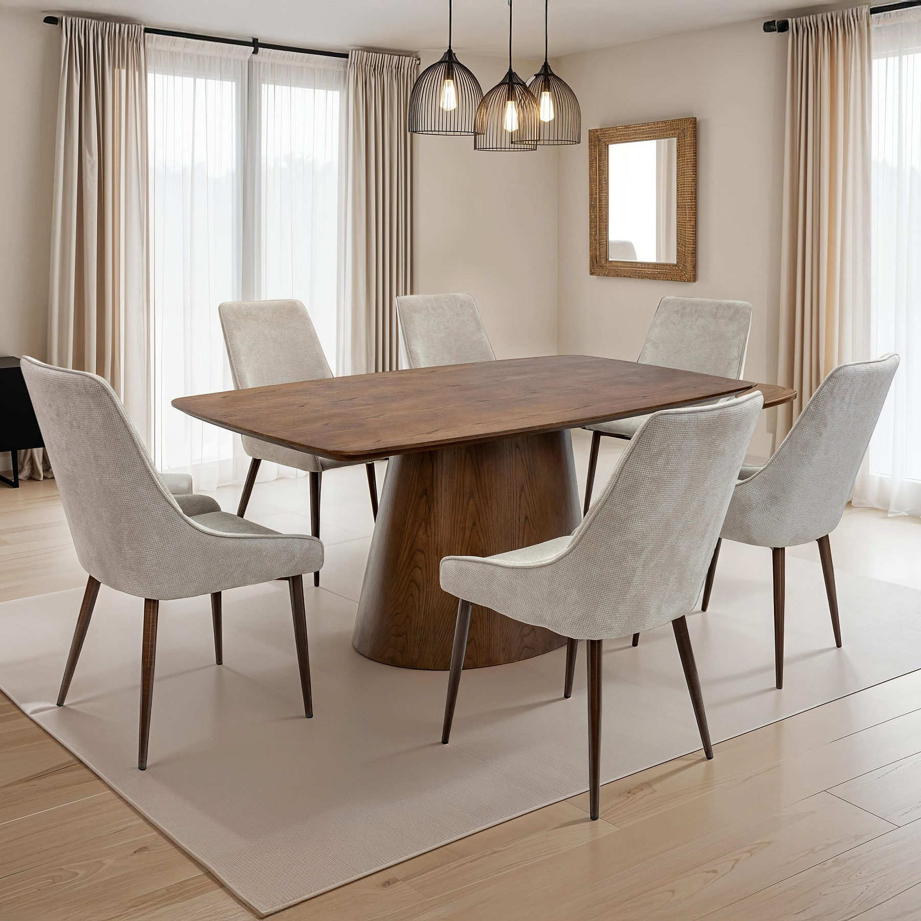 Blaise Curved Back Dining Chair Front1 from Roseland Furniture
