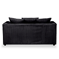 Bletchley Black Jumbo Cord 2 Seater Sofa from Roseland Furniture