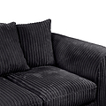 Bletchley Black Jumbo Cord 2 Seater Sofa from Roseland Furniture