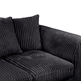 Bletchley Black Jumbo Cord 2 Seater Sofa from Roseland Furniture