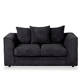 Bletchley Black Jumbo Cord 2 Seater Sofa from Roseland Furniture