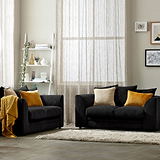 Bletchley Black Jumbo Cord 2 Seater Sofa from Roseland Furniture