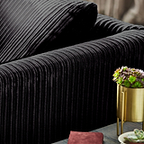 Bletchley Black Jumbo Cord 2 Seater Sofa from Roseland Furniture