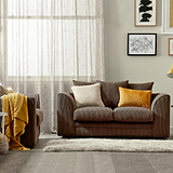 Bletchley Chocolate Jumbo Cord 2 Seater Sofa from Roseland Furniture