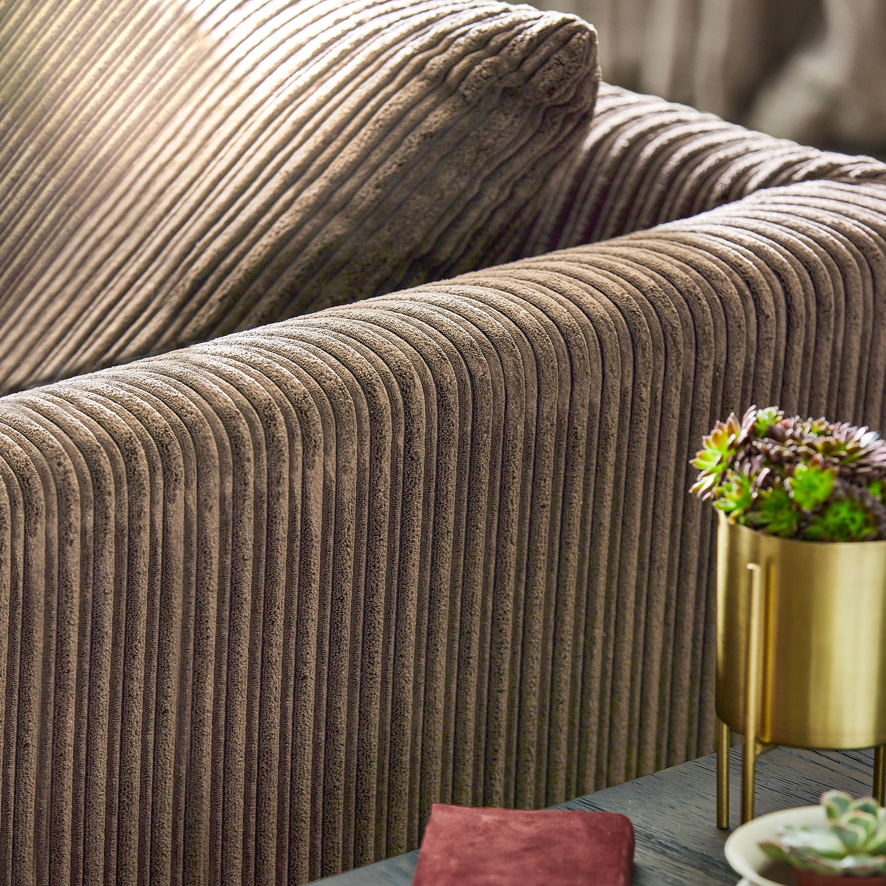 Bletchley Coffee Jumbo Cord 2 Seater Sofa for Living Room from Roseland Furniture