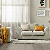 Bletchley Cream Jumbo Cord 2 Seater Sofa from Roseland Furniture