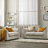 Bletchley Cream Jumbo Cord 2 Seater Sofa from Roseland Furniture
