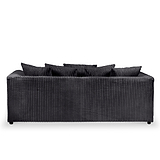 Bletchley Black Jumbo Cord 3 Seater Sofa from Roseland Furniture