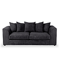 Bletchley Black Jumbo Cord 3 Seater Sofa from Roseland Furniture