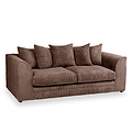 Bletchley Chocolate Jumbo Cord 3 Seater Couch  from Roseland Furniture