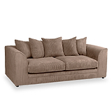 Bletchley Coffee Jumbo Cord 3 Seater Couch from Roseland Furniture