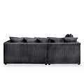 Bletchley Left Hand Black Jumbo Cord Chaise Sofa from Roseland Furniture