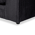 Bletchley Black Jumbo Cord Chaise Sofa from Roseland Furniture
