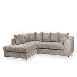 Bletchley Charcoal Left Hand Jumbo Cord Chaise Couch