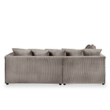 Bletchley Charcoal Left Hand Jumbo Cord Chaise Sofa