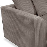 Bletchley Charcoal Jumbo Cord Chaise Sofa