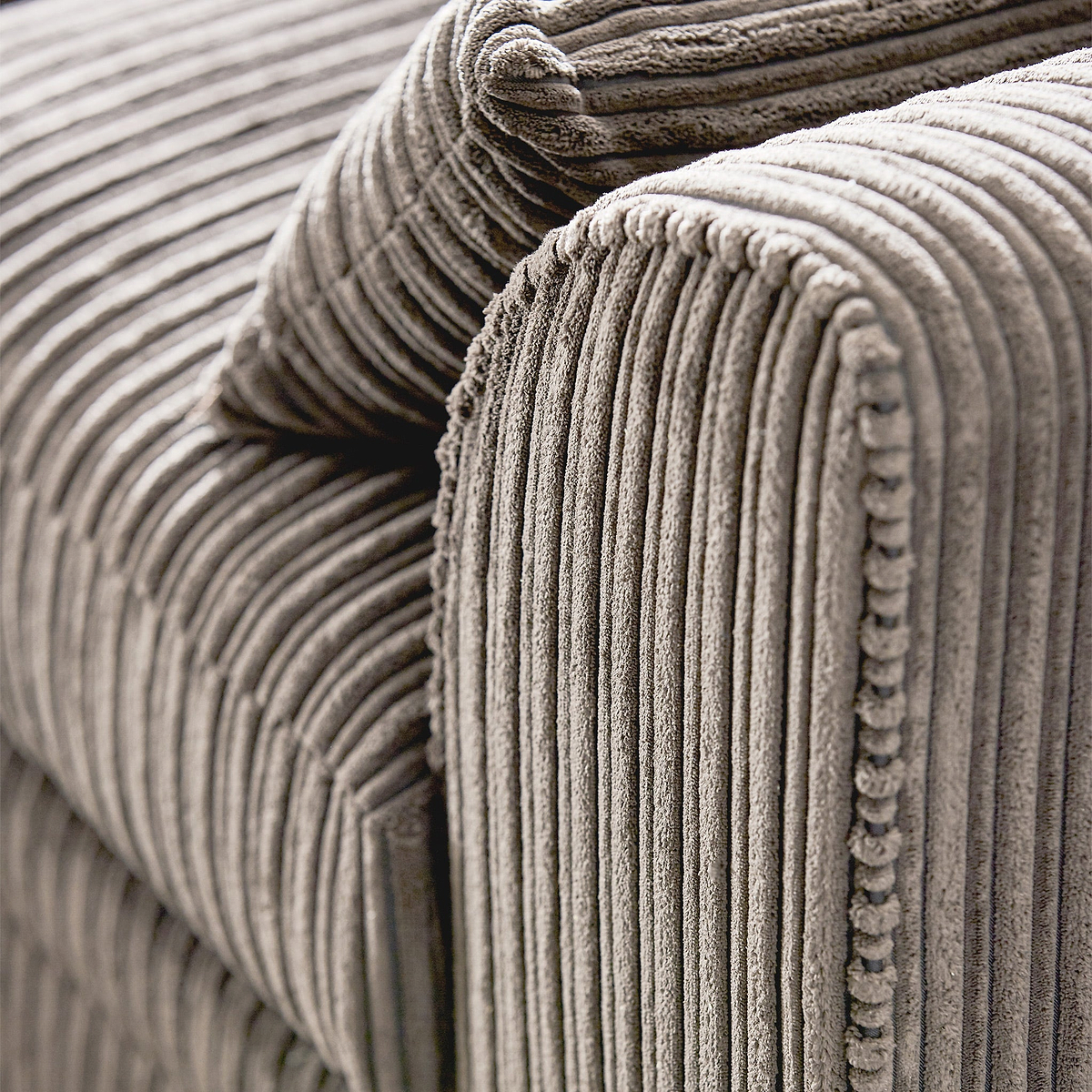 Bletchley Charcoal Jumbo Cord Chaise Sofa