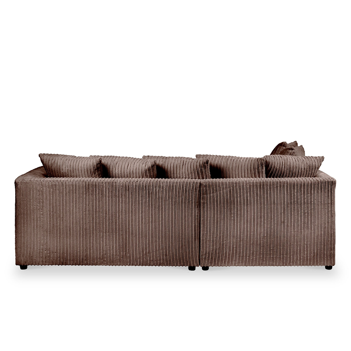 Bletchley Chocolate Left Hand Jumbo Cord Chaise Sofa from Roseland Furniture