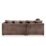 Bletchley Chocolate Left Hand Jumbo Cord Chaise Sofa from Roseland Furniture