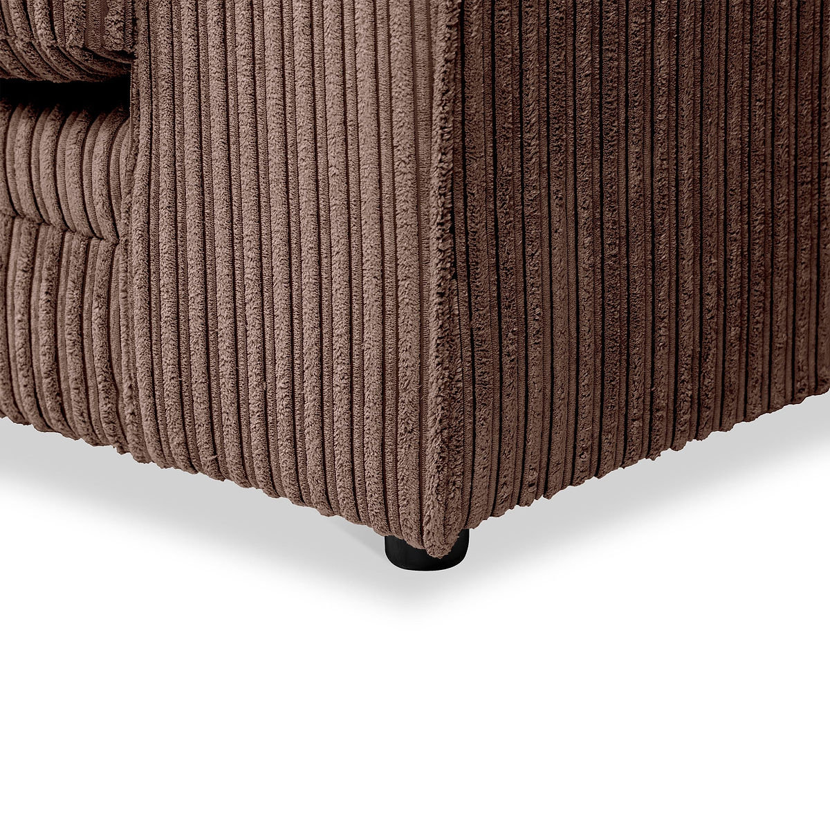 Bletchley Chocolate Left Hand Jumbo Cord Chaise Sofa from Roseland Furniture