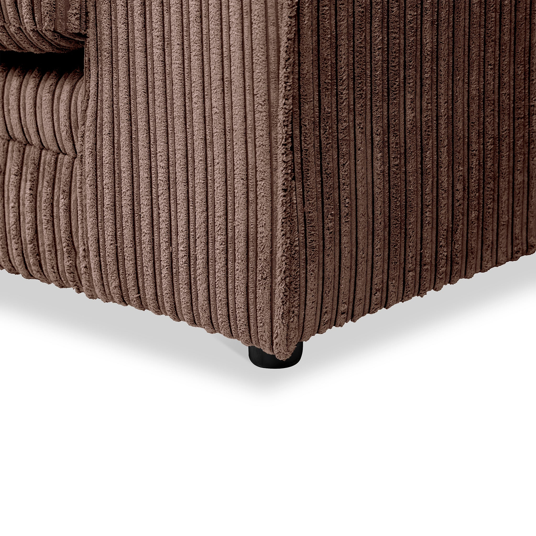 Bletchley Chocolate Left Hand Jumbo Cord Chaise Sofa from Roseland Furniture
