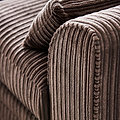 Bletchley Chocolate Left Hand Jumbo Cord Chaise Sofa from Roseland Furniture