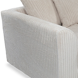 Bletchley Cream Jumbo Cord Chaise Sofa from Roseland Furniture