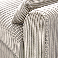 Bletchley Cream Jumbo Cord Chaise Sofa from Roseland Furniture